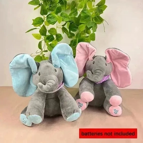 Interactive Peek-a-boo Singing Elephant (30 cm)