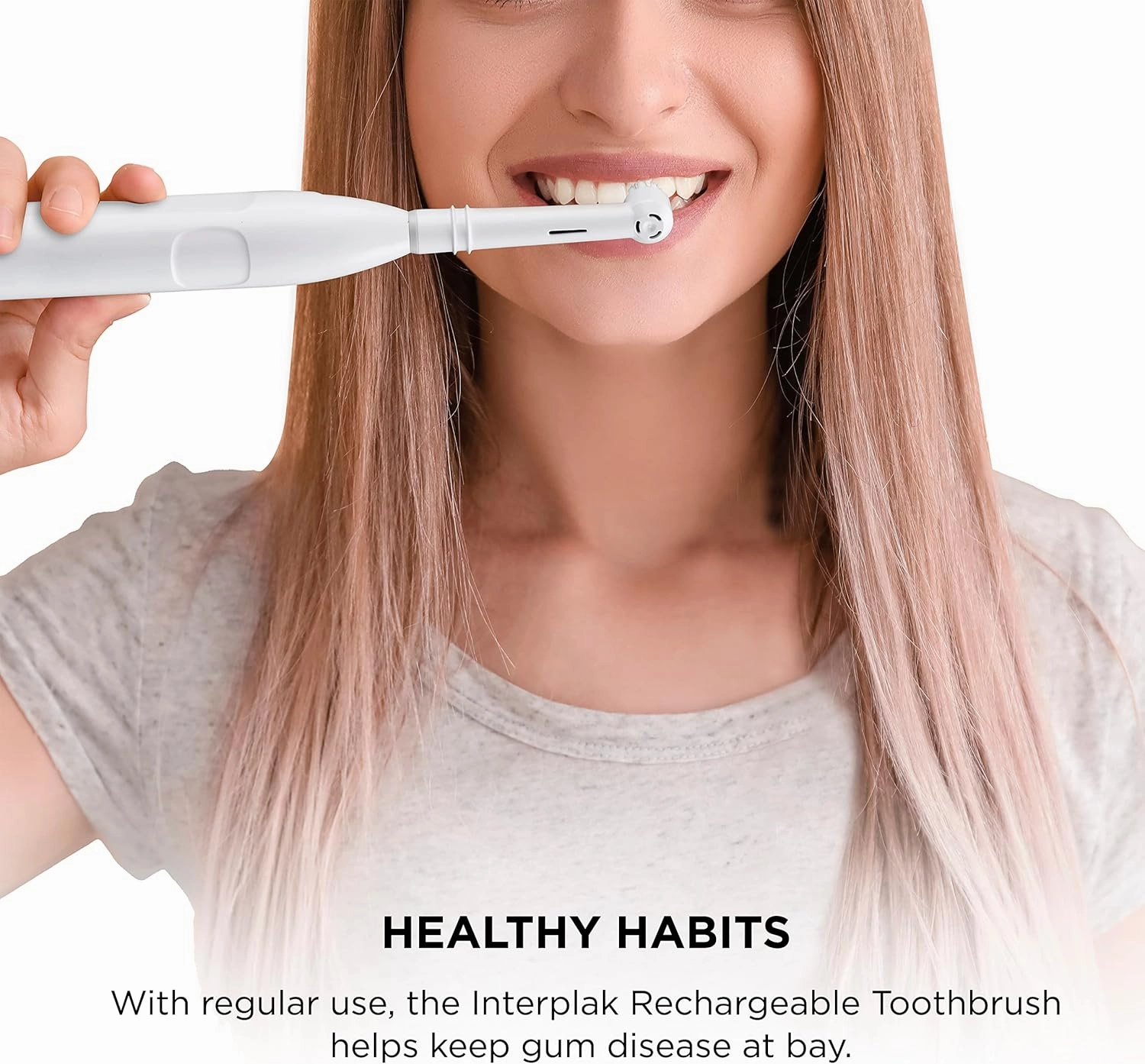 Interplak by Conair Opti-Clean Cordless Rechargeable Toothbrush Power Plaque Remover, Color May Vary