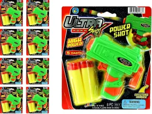 JA-RU Mini Foam Dart Gun for Kids (8 Toy Gun Pistol) w/ 5 Refill Soft Bullet Foam Darts. Fidget Gun Toy, Bulk Party Favors for Boys, Treasure Chest Toys. 5483-8p