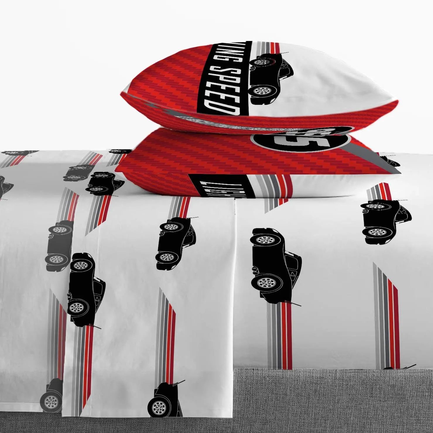 Jay Franco Disney Pixar Cars Race Ready 7 Piece Full Bed Set - Includes Comforter & Sheet Set - Bedding Features Lightning McQueen - Super Soft Fade Resistant Microfiber