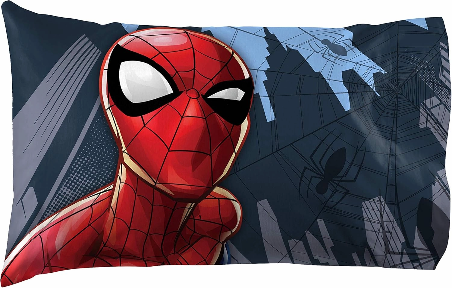 Jay Franco Marvel Spiderman Crawl Full Sheet Set - 4 Piece Set Super Soft and Cozy Kid’s Bedding - Fade Resistant Microfiber Sheets (Official Marvel Product)