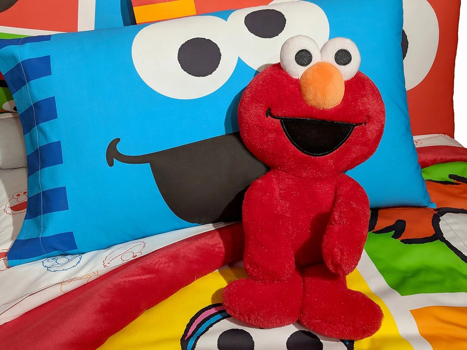 Jay Franco Sesame Street Plush Stuffed Red Elmo Pillow Buddy - Super Soft Polyester Microfiber, 20" Inches