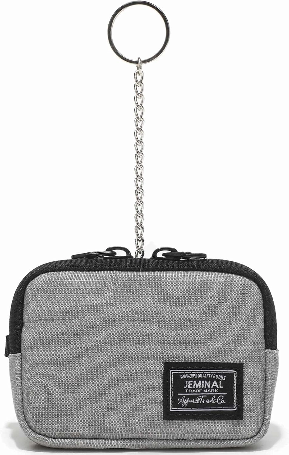 JEMINAL Lanyard Travel Little Coin Purse Pouch Fit for Men & Women & Boys & Girl: Change & Cards & Cash Dual Zip Travel Wallet with Keychain - Men's Detachable Nylon Essentials Change Pouch Purse
