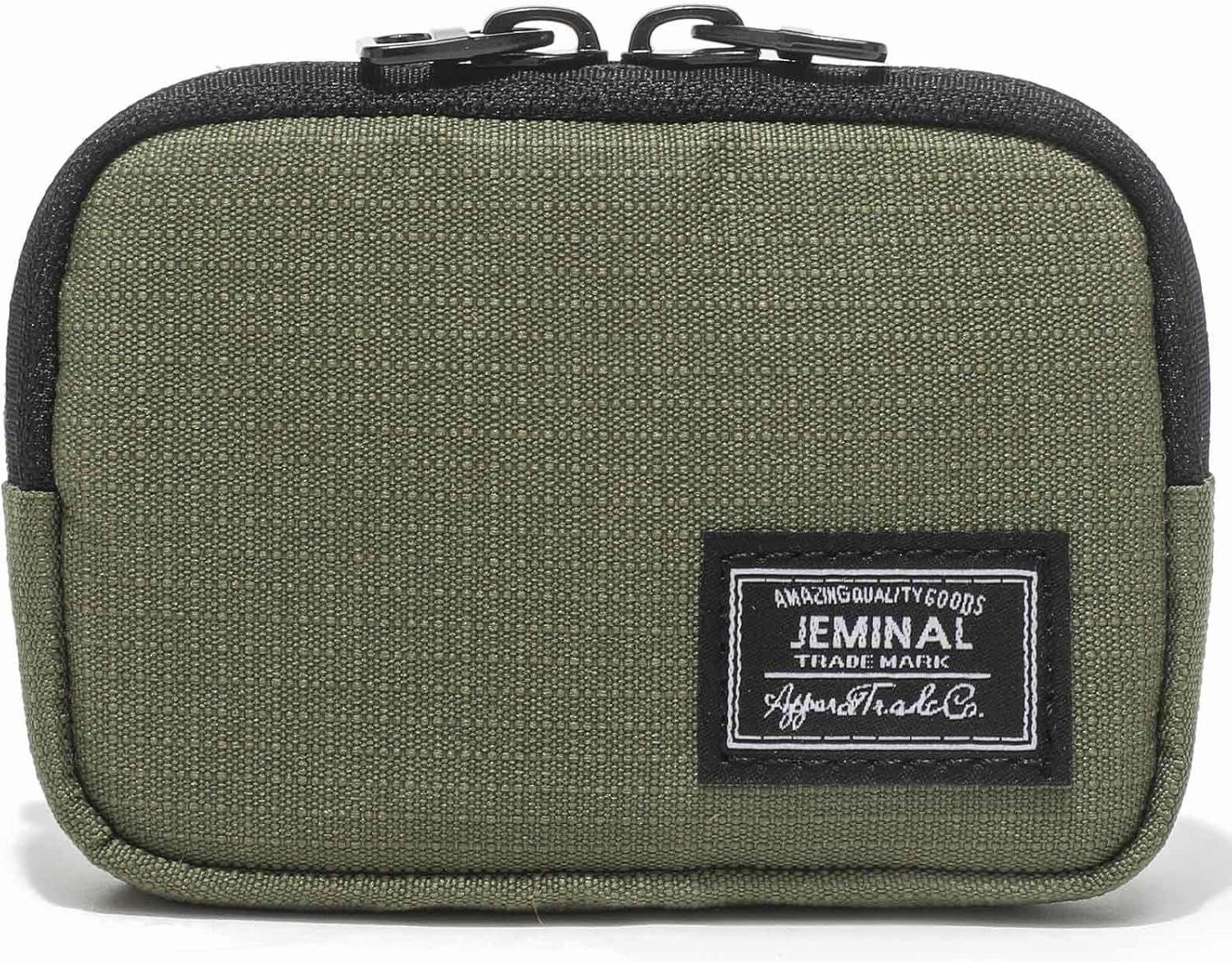 JEMINAL Lanyard Travel Little Coin Purse Pouch Fit for Men & Women & Boys & Girl: Change & Cards & Cash Dual Zip Travel Wallet with Keychain - Men's Detachable Nylon Essentials Change Pouch Purse