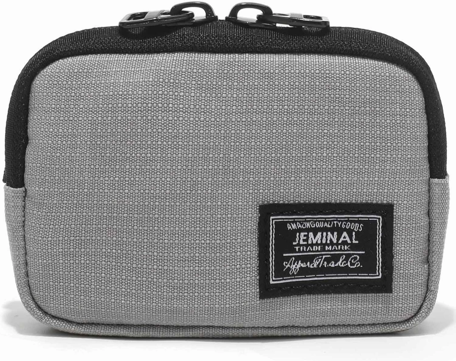 JEMINAL Lanyard Travel Little Coin Purse Pouch Fit for Men & Women & Boys & Girl: Change & Cards & Cash Dual Zip Travel Wallet with Keychain - Men's Detachable Nylon Essentials Change Pouch Purse