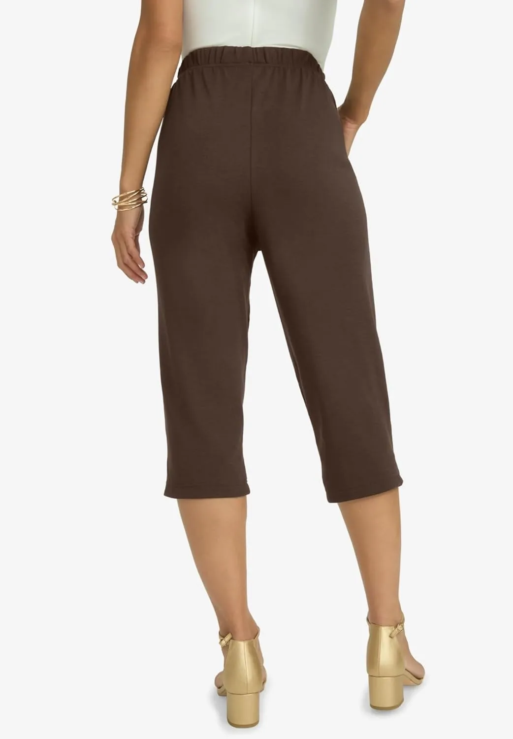 Jessica London Women's Plus Size Soft Ease Capri
