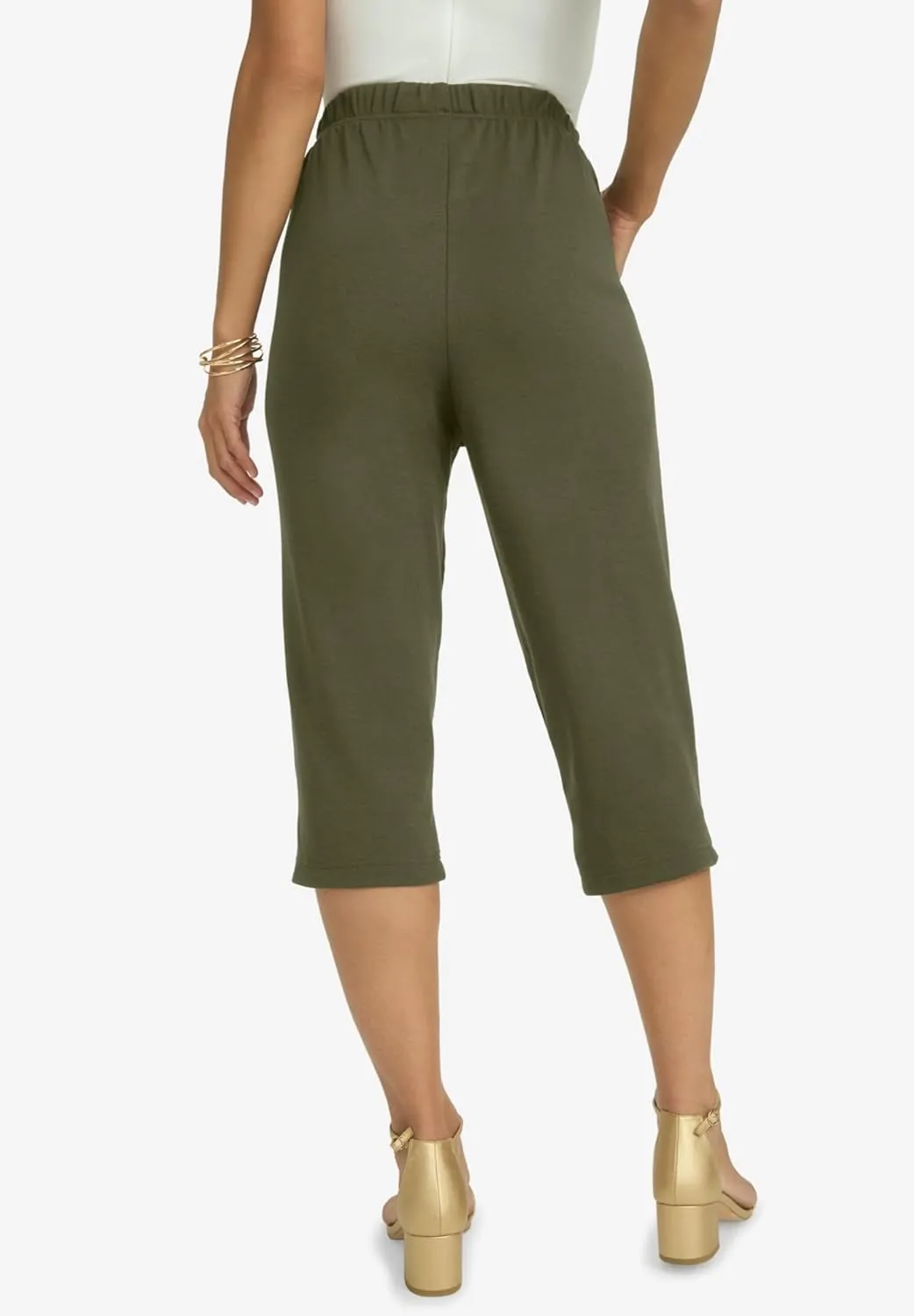 Jessica London Women's Plus Size Soft Ease Capri
