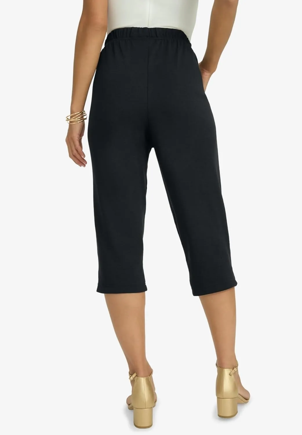 Jessica London Women's Plus Size Soft Ease Capri