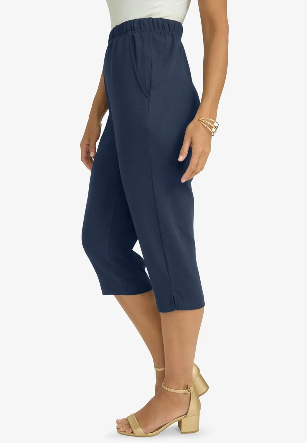 Jessica London Women's Plus Size Soft Ease Capri