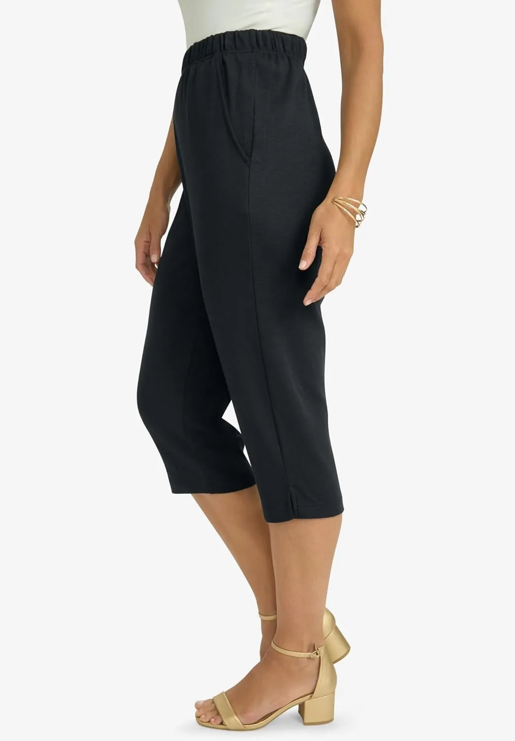 Jessica London Women's Plus Size Soft Ease Capri