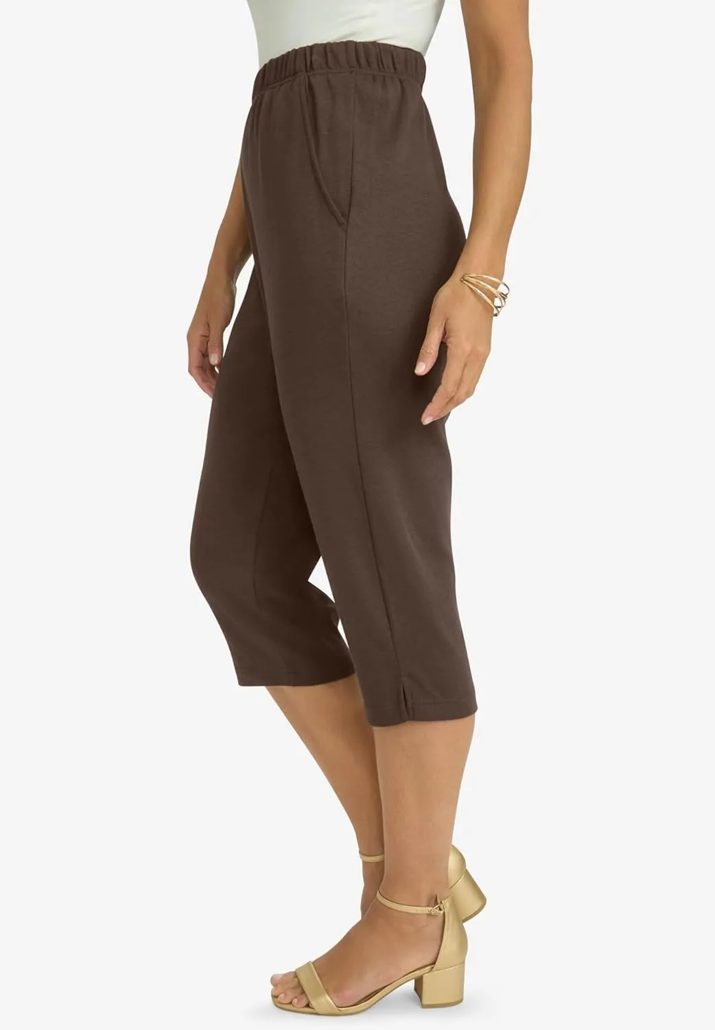 Jessica London Women's Plus Size Soft Ease Capri