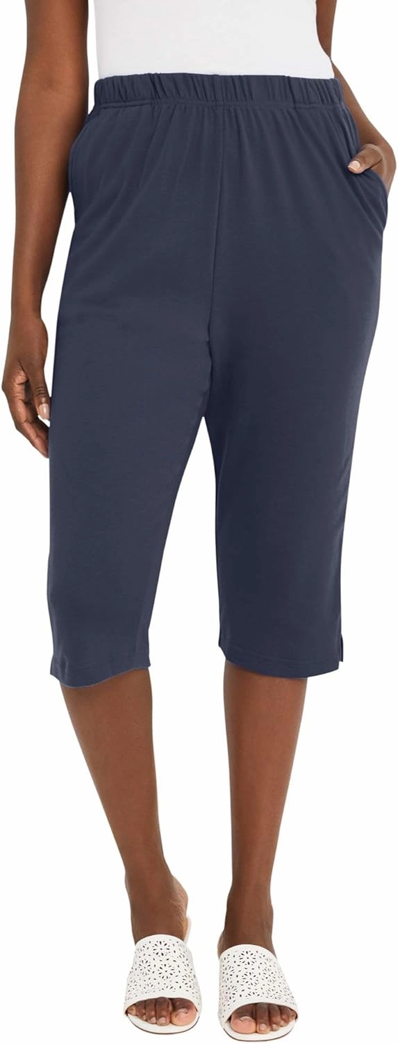 Jessica London Women's Plus Size Soft Ease Capri