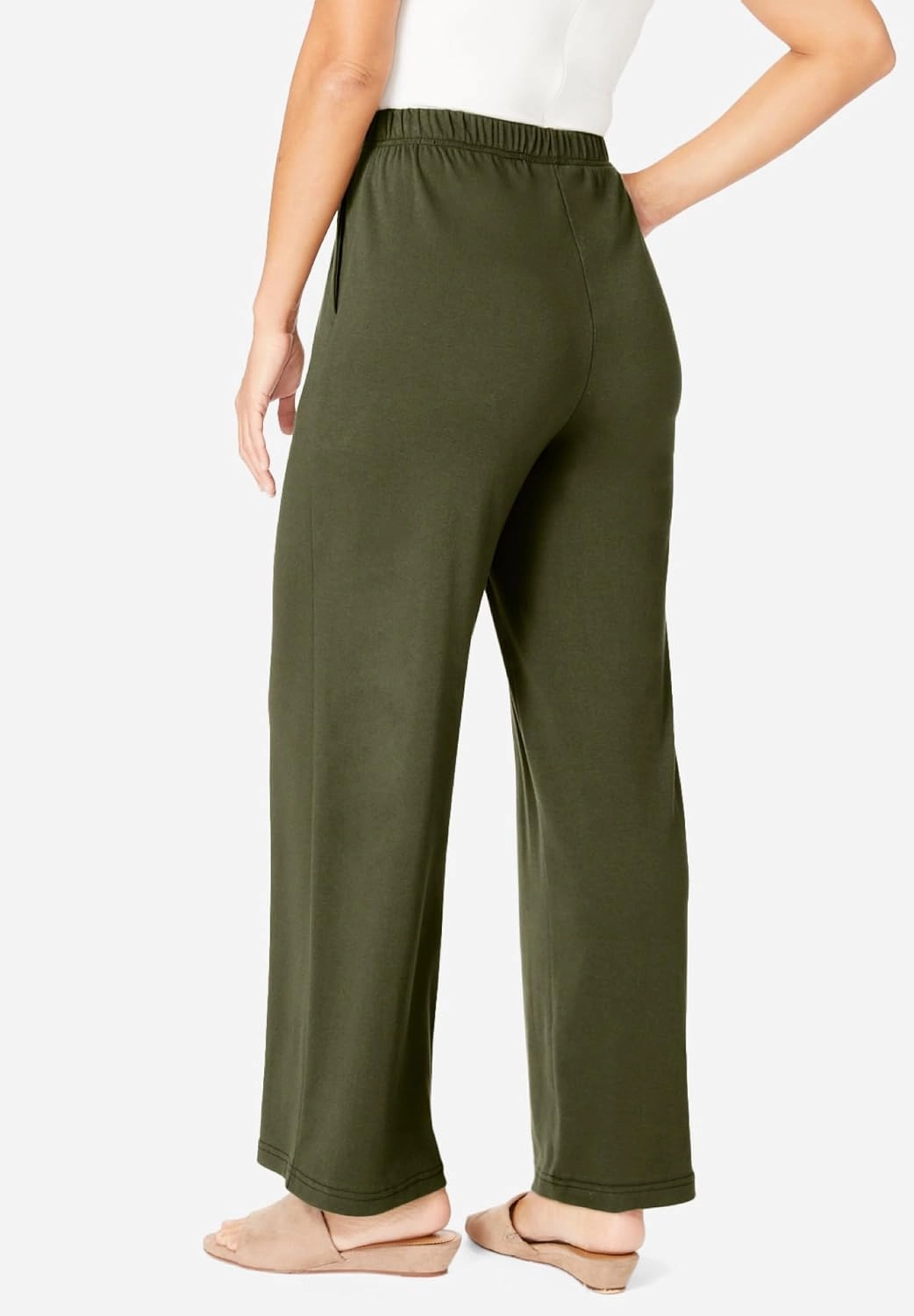 Jessica London Women's Plus Size Soft Ease Wide Leg Pant