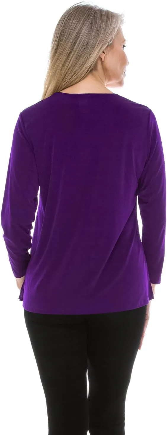 Jostar Women's Basic T Shirts - Long Sleeve Stretch Soft Round Neck Solid Top