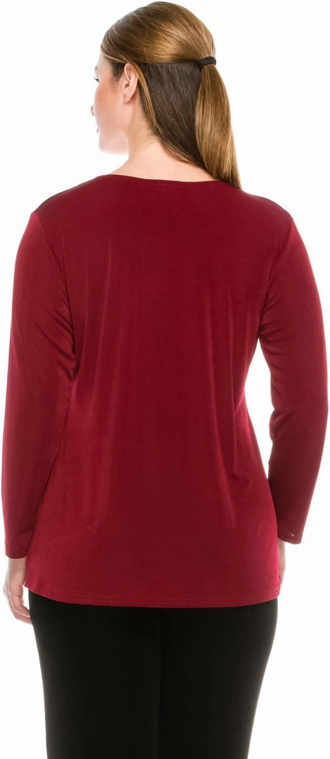 Jostar Women's Basic T Shirts - Long Sleeve Stretch Soft Round Neck Solid Top