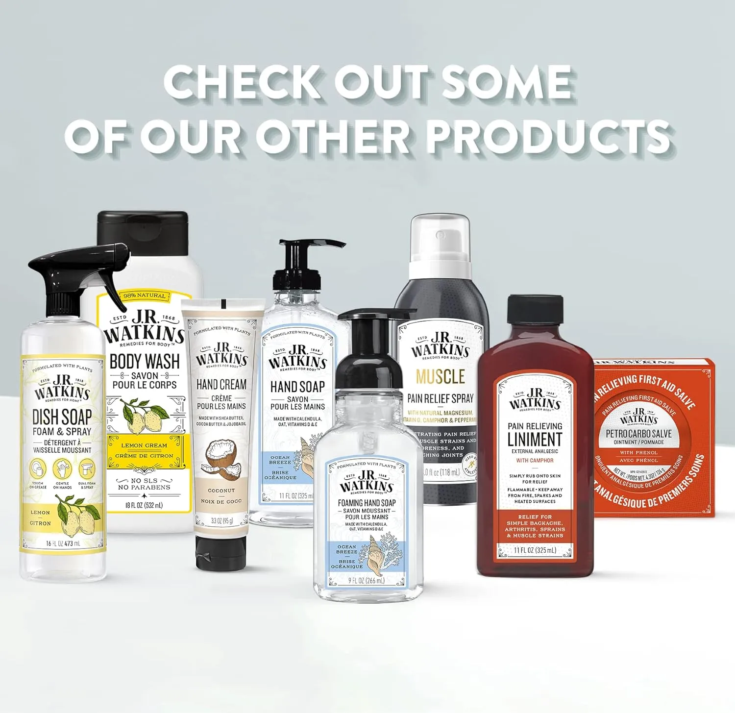 J.R. Watkins Liquid Hand Soap With Dispenser, Moisturizing Hand Soap, Alcohol-Free, Cruelty-Free, Use For Bathroom or Kitchen, Aloe & Green Tea, 11 Fl Oz, 3 Pack