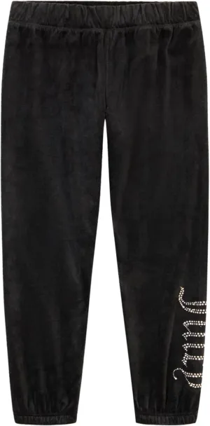 Juicy Couture Girls' Pull-on Plush Velour Jogger, Ribbed Waist & Cuffs