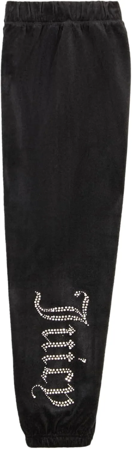 Juicy Couture Girls' Pull-on Plush Velour Jogger, Ribbed Waist & Cuffs