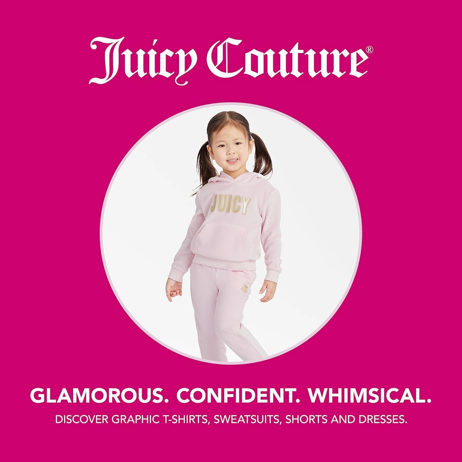 Juicy Couture Girls' Pull-on Plush Velour Jogger, Ribbed Waist & Cuffs
