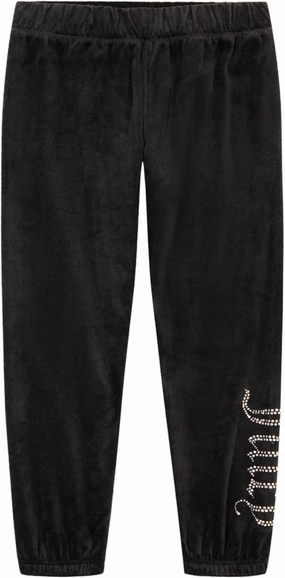 Juicy Couture Girls' Pull-on Plush Velour Jogger, Ribbed Waist & Cuffs
