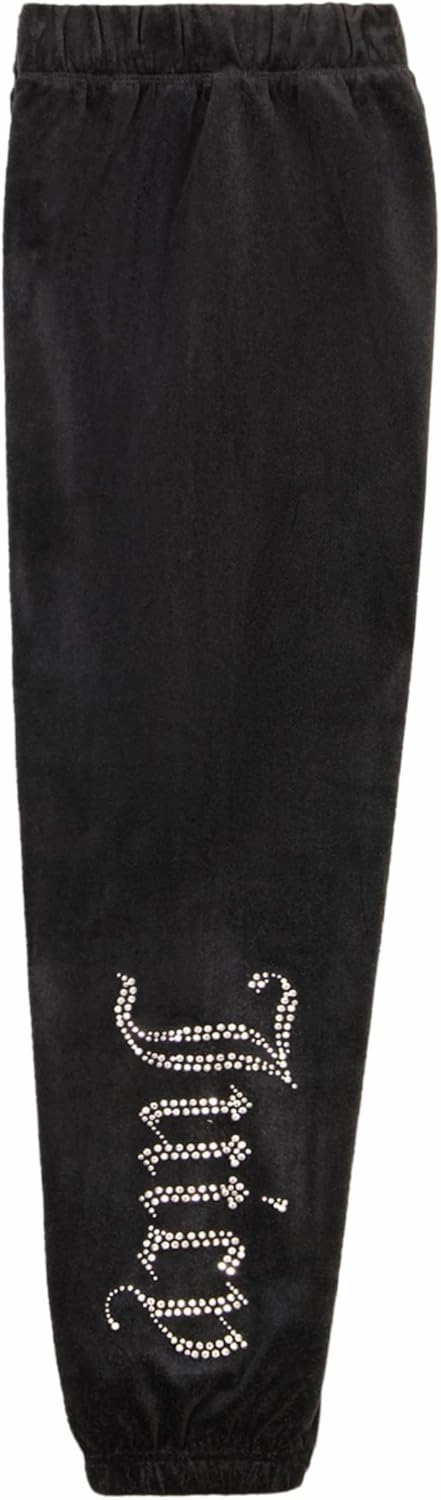 Juicy Couture Girls' Pull-on Plush Velour Jogger, Ribbed Waist & Cuffs