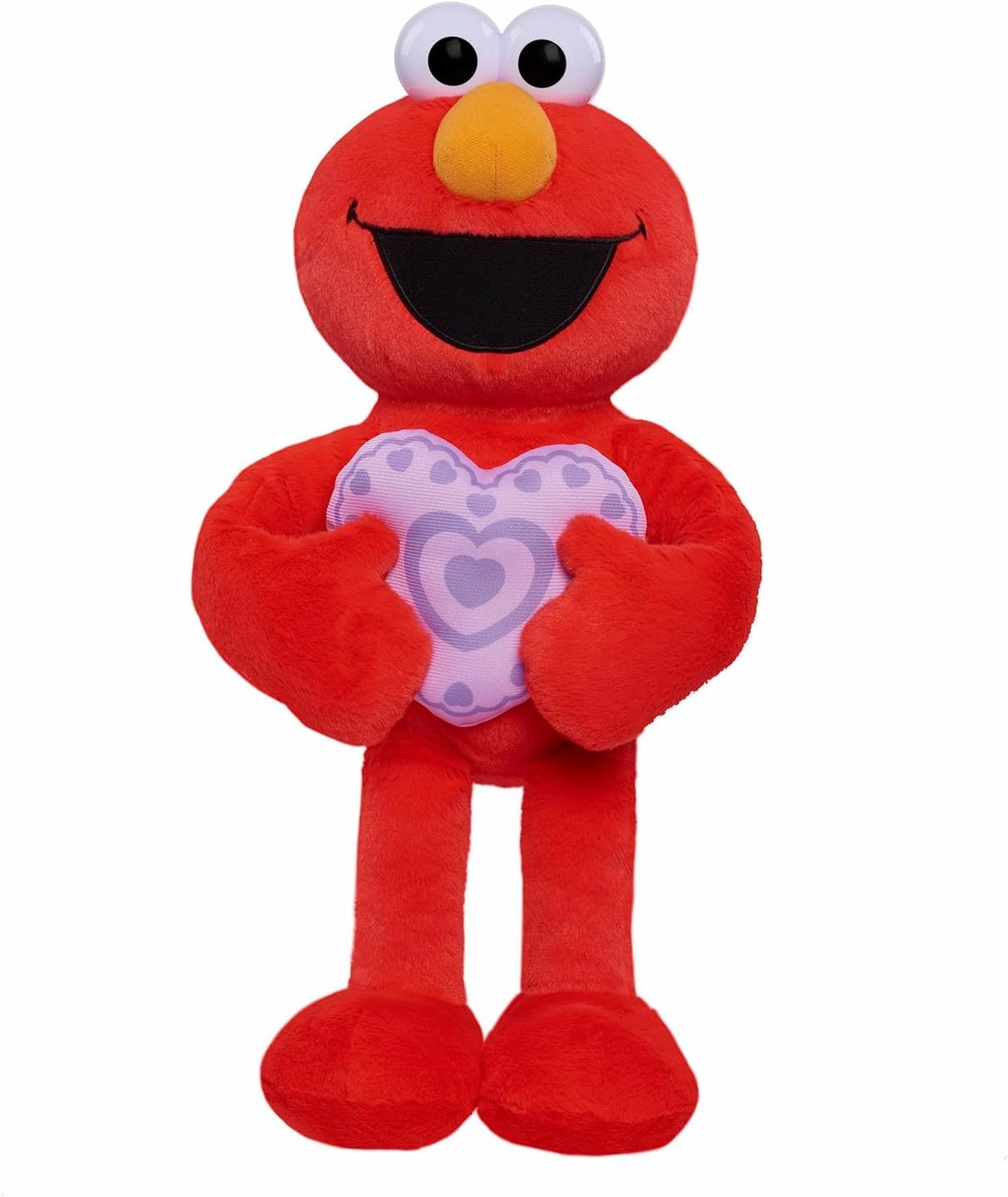Just Play Sesame Street Sweet Love 15-inch Large Plush Elmo Stuffed Animal, Red, Soft Plushie, Kids Toys for Ages 18 Month