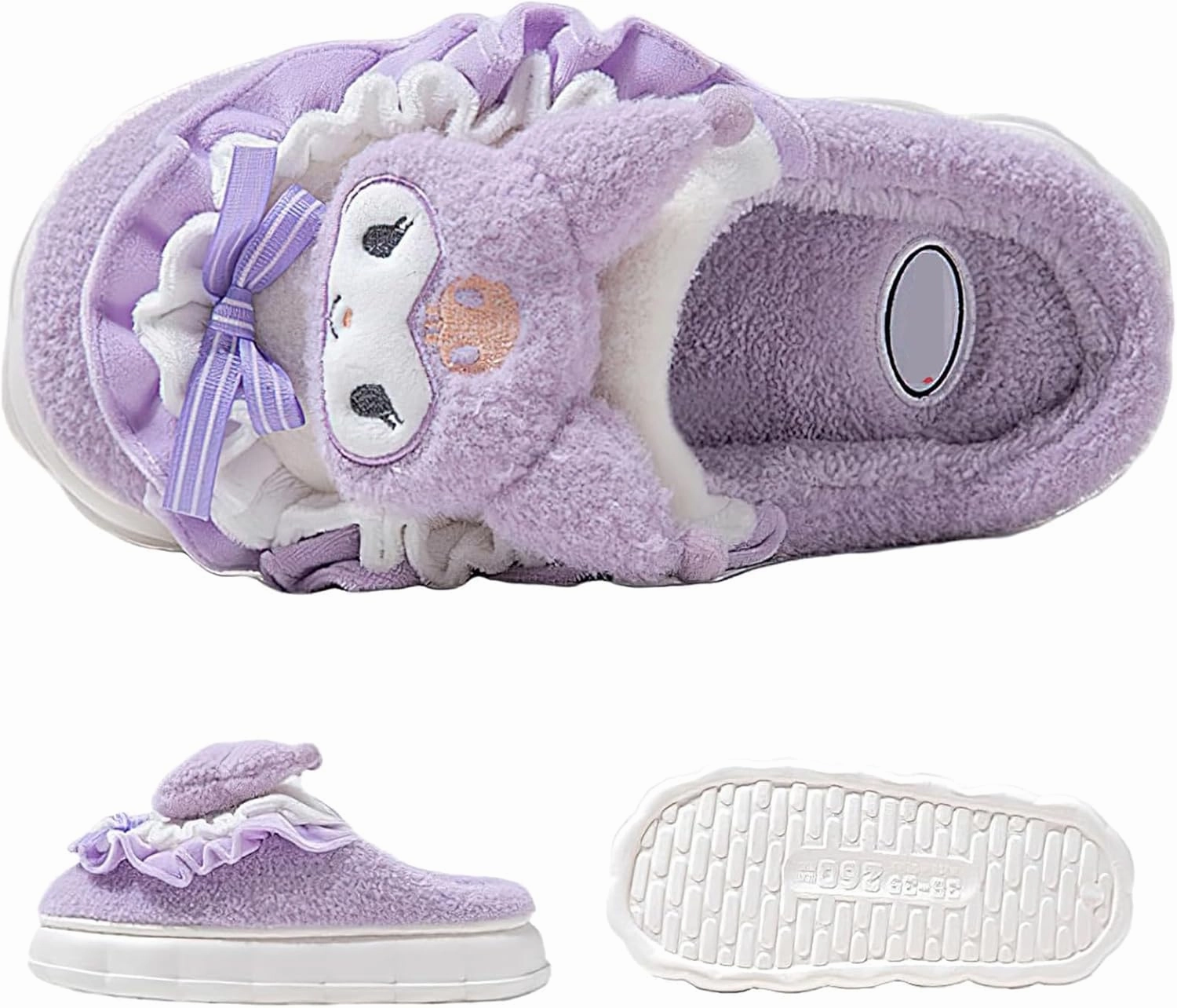 Kawaii Cotton Slippers - Cute Plush Women's Home Shoes
