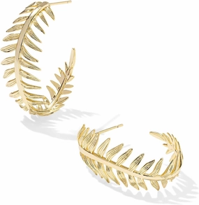 Kendra Scott Womens Kayla Hoop Earrings Gold One Size One Size