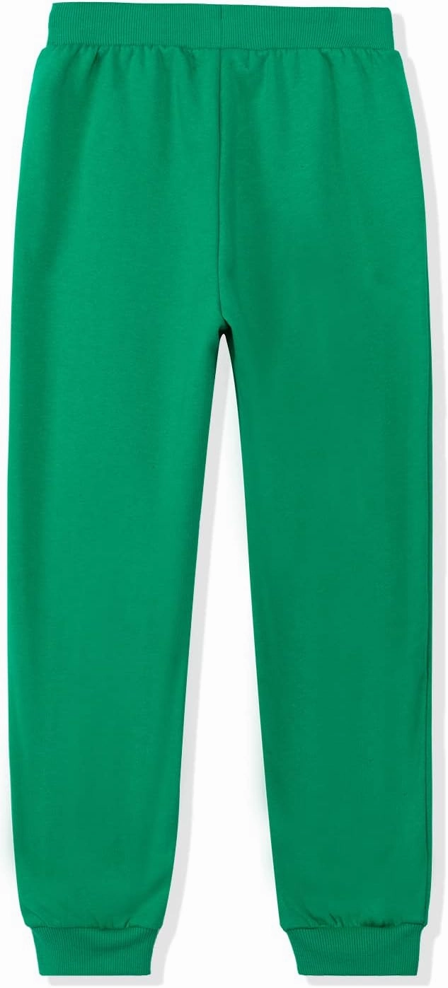 Kid Nation Kids Unisex Soft Brushed Fleece Casual Pull On Jogger Sweatpants with Pockets for Boys or Girls