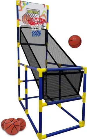 Kids Basketball Hoop Arcade Game, with 4 Balls Air Pump - Indoor Toy Basketball Shooting System - Fun for All Ages - Toys Sports for Boys and Girls