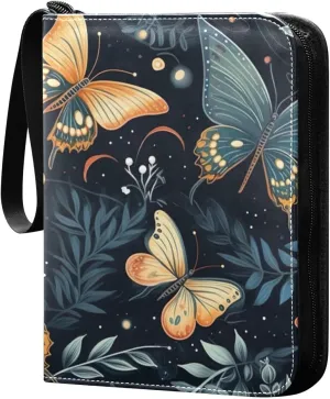 Kigai Colorful Butterfly Card Binder - 400 Pockets Card Holder with 50 Sleeves, Trading Card Album Folder for Boys Girls