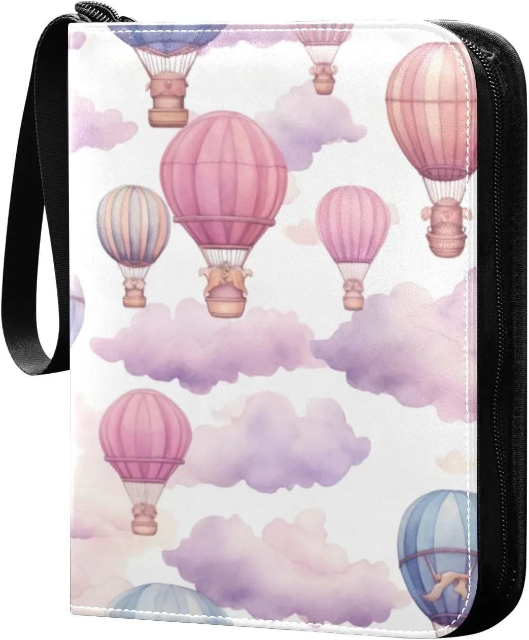 Kigai Colorful Hot Balloons Card Binder - 400 Pockets Card Holder with 50 Sleeves, Trading Card Album Folder for Boys Girls