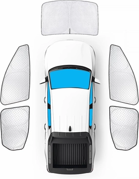 KMF Full Window Sun Shade Custom Fit for Hyundai Santa Cruz Accessories 2022-2025, Privacy Car Window Covers for Windshield & Rear, UV Block and Blackout for Camping/Baby