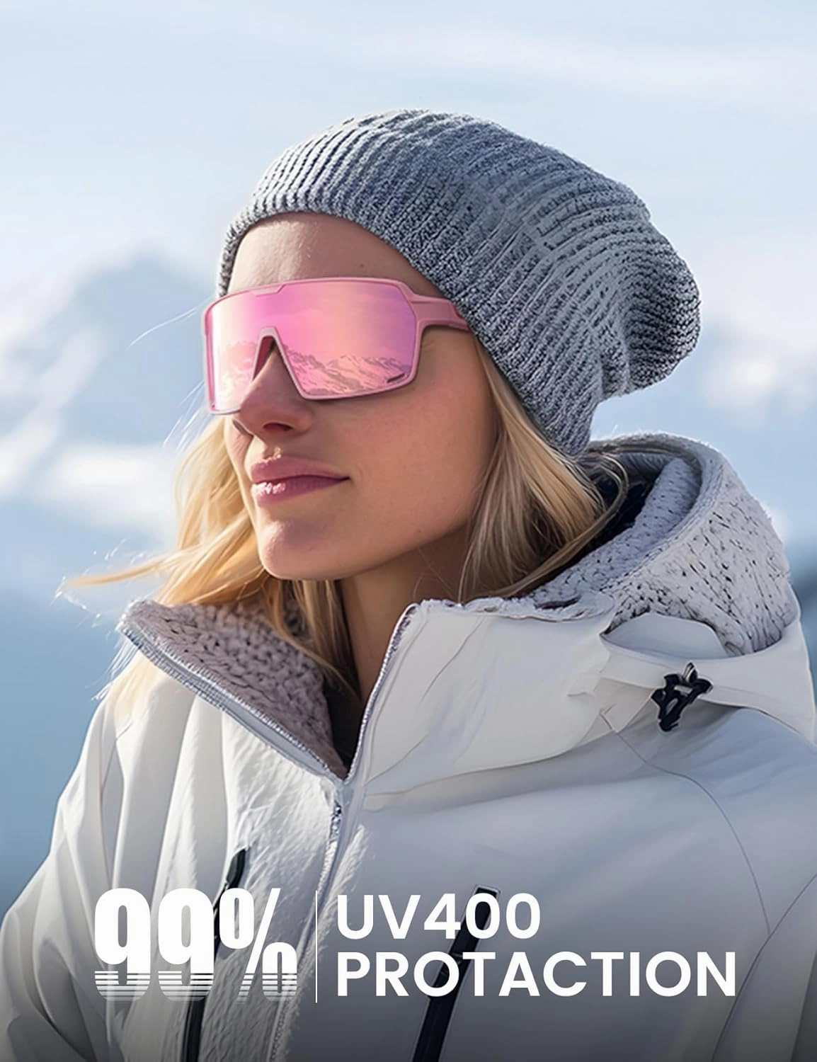 Lamicall Polarized Sports Sunglasses for Men Women, Big Size, UV400 Protection Sun Glasses, Running Cycling Baseball Fishing