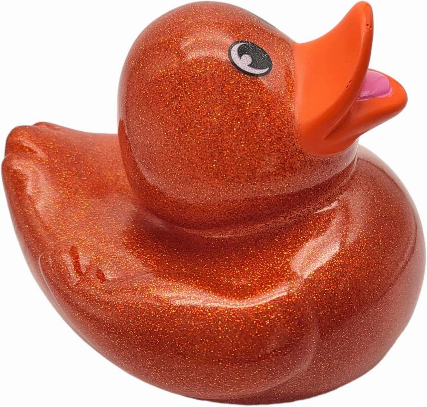 Large 6" Tall Glitter Rubber Duckies (Ducks) Collectable Colorful Ducks Great for Bath Play (6 Pack, Multicolor, Rubber with Glitter Coating, Kid)