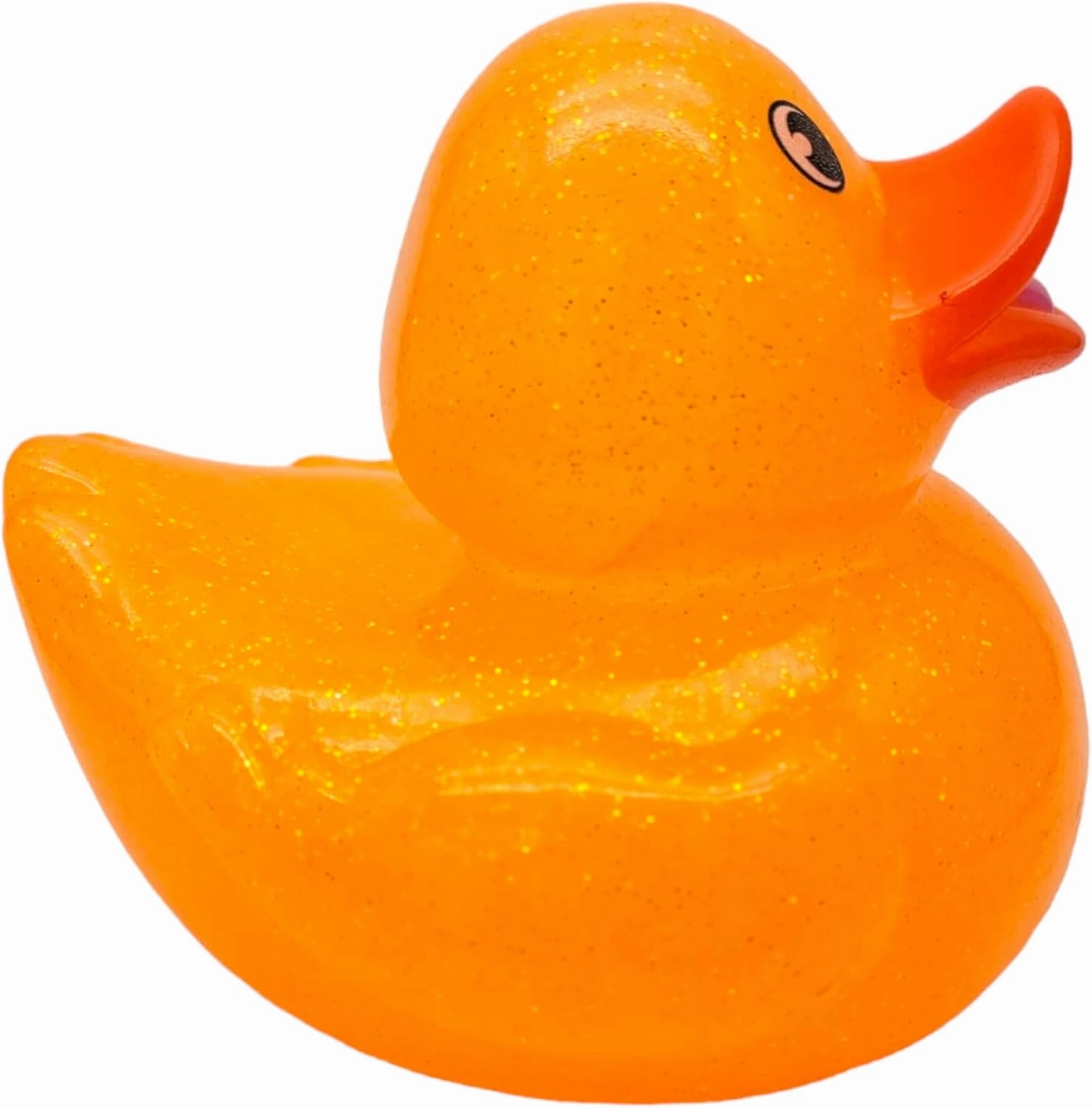 Large 6" Tall Glitter Rubber Duckies (Ducks) Collectable Colorful Ducks Great for Bath Play (6 Pack, Multicolor, Rubber with Glitter Coating, Kid)