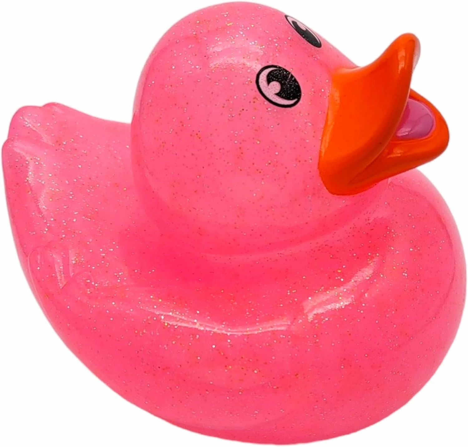 Large 6" Tall Glitter Rubber Duckies (Ducks) Collectable Colorful Ducks Great for Bath Play (6 Pack, Multicolor, Rubber with Glitter Coating, Kid)