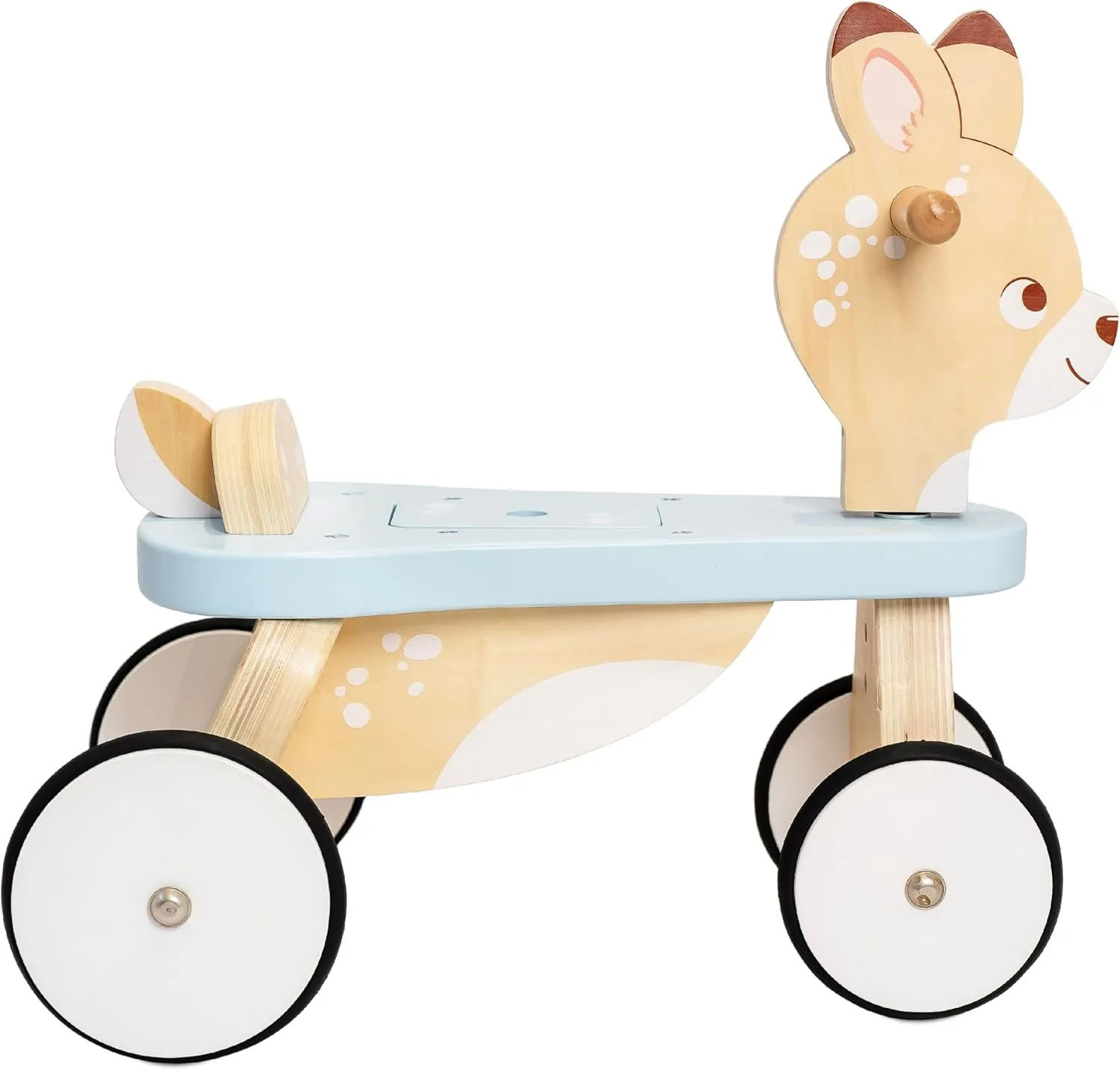 Le Toy Van - Petilou Wooden Ride On Deer Push Along Toy for Toddlers | Suitable for Boy Or Girl 1 Year Old  , Small