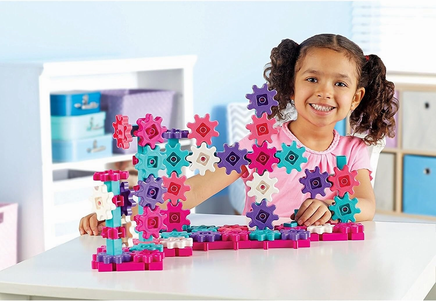 Learning Resources Gears! Gears! Gears! Deluxe Building Set Pink - 100 Pieces, Ages 3  STEM Toys, Gears for Kids, Preschool Building Sets