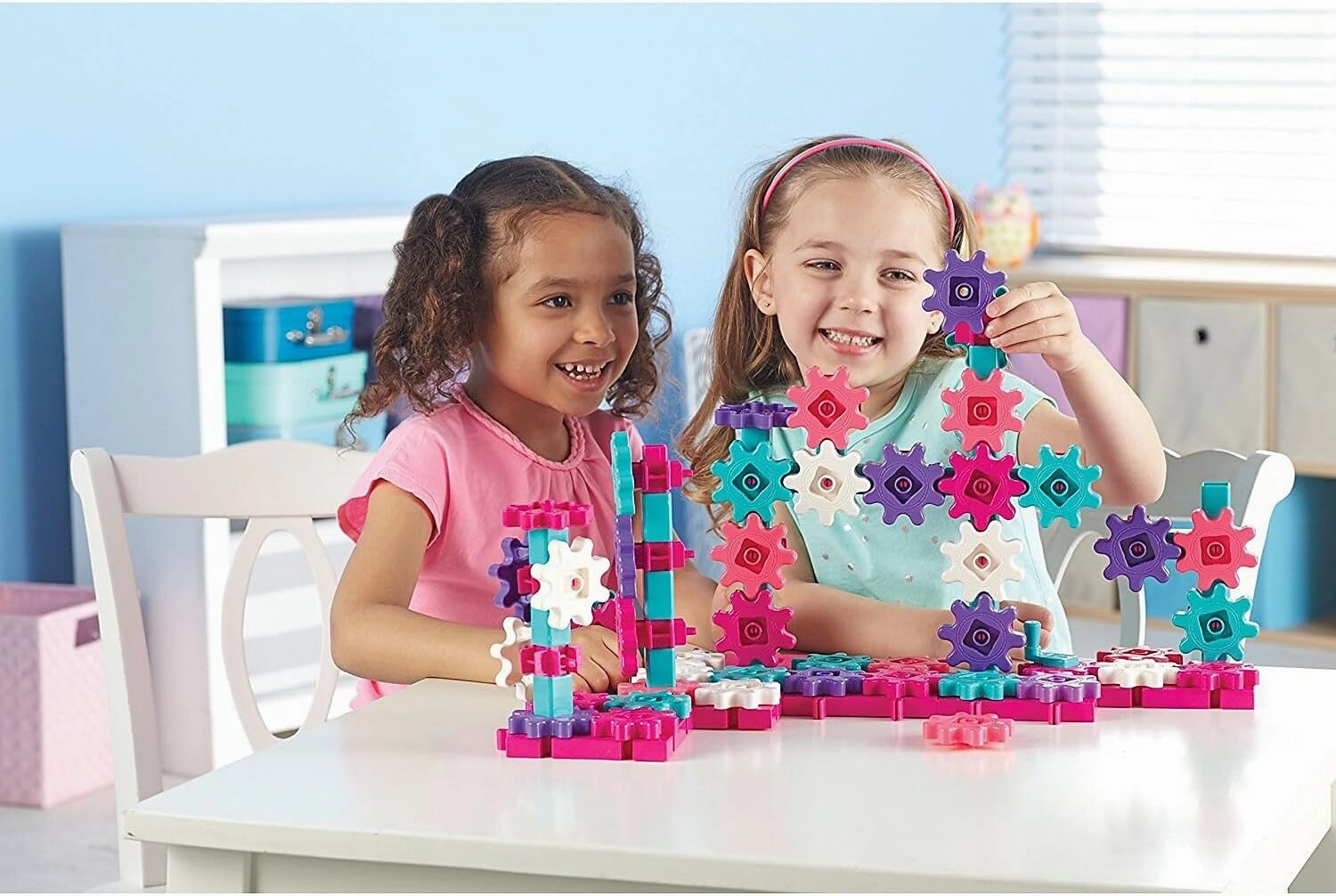 Learning Resources Gears! Gears! Gears! Deluxe Building Set Pink - 100 Pieces, Ages 3  STEM Toys, Gears for Kids, Preschool Building Sets