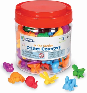 Learning Resources in The Garden Critter Counters - 72 Pieces, Ages 3  Toddler Learning Toys, Math Games for Kids, Math Manipulatives
