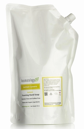 Lemon Lovers Organic Foaming Hand Soap Refill | Moisturizing Hand Wash | Clean Ingredients, Infused with Essential Oils | 34 fl oz