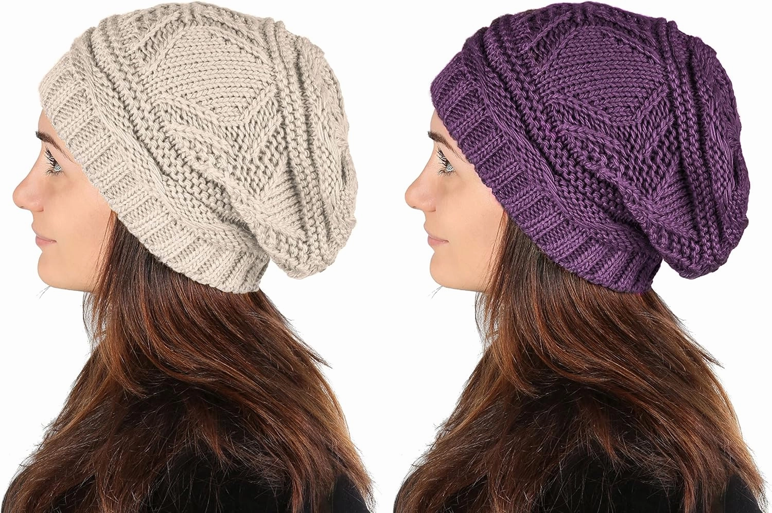 Lilax Knit Slouchy Oversized Soft Warm Winter Beanie Hat
