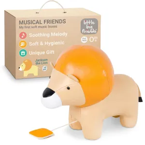Little Big Friends Musical Friends | Pull String Cord Musical Toy for Baby | Special Stuffed Animal | Easy to Clean | Jackson The Lion