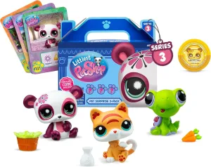 Littlest Pet Shop - Pet Surprise 3-Pack - Series 3, Gen 7 Authentic LPS Bobble Head Toy Figure, Collectible Toy Animal, Ages 4 