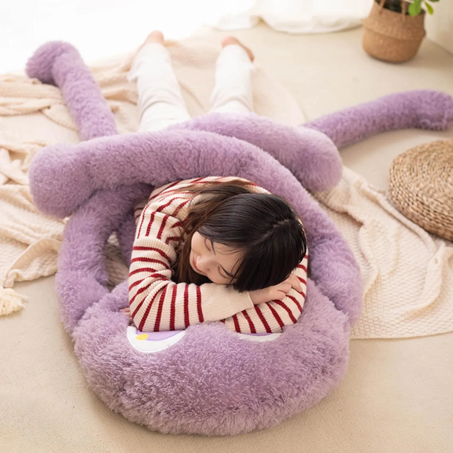 Long Octopus Plush Pillow, 39.3 Inch Cute Octopus Stuffed Animals Kawaii Soft Plushies,Large Plush Toys Cushions Gifts for Girlfriend Kids