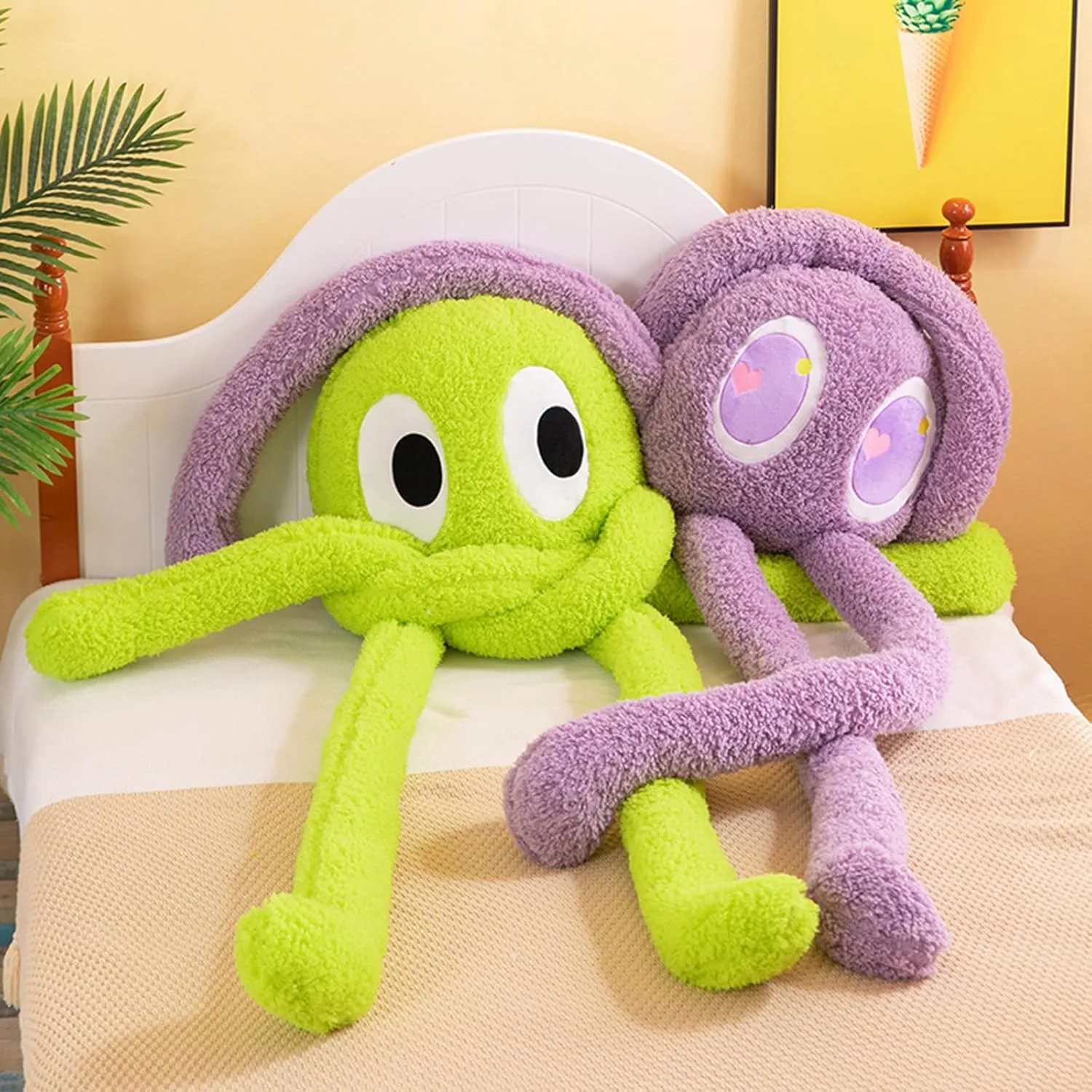 Long Octopus Plush Pillow, 39.3 Inch Cute Octopus Stuffed Animals Kawaii Soft Plushies,Large Plush Toys Cushions Gifts for Girlfriend Kids