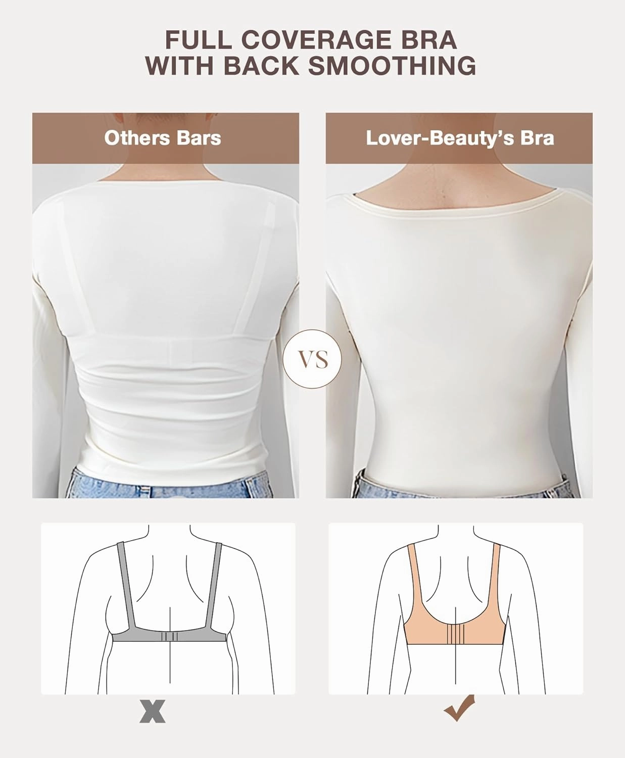 Lover-Beauty Minimizer Bras for Women Full Coverage Unlined Underwire Bras Plus Size Lifting Bra for Heavy Breast