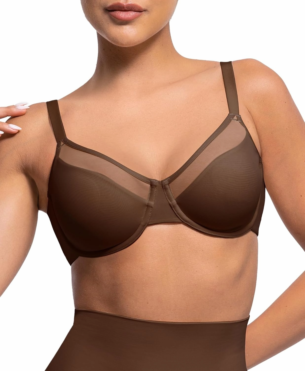 Lover-Beauty Minimizer Bras for Women Full Coverage Unlined Underwire Bras Plus Size Lifting Bra for Heavy Breast