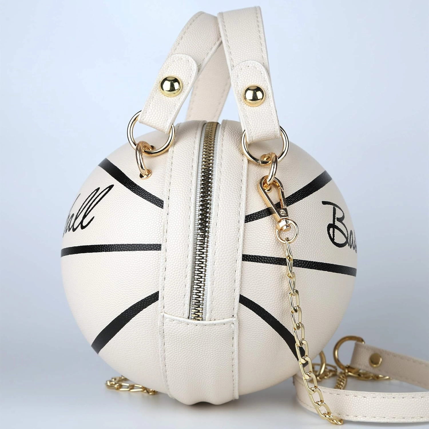 LoveWLC basketball Shaped purse Cross Body Bag,PU Handbag Shoulder Bag for Girls Women